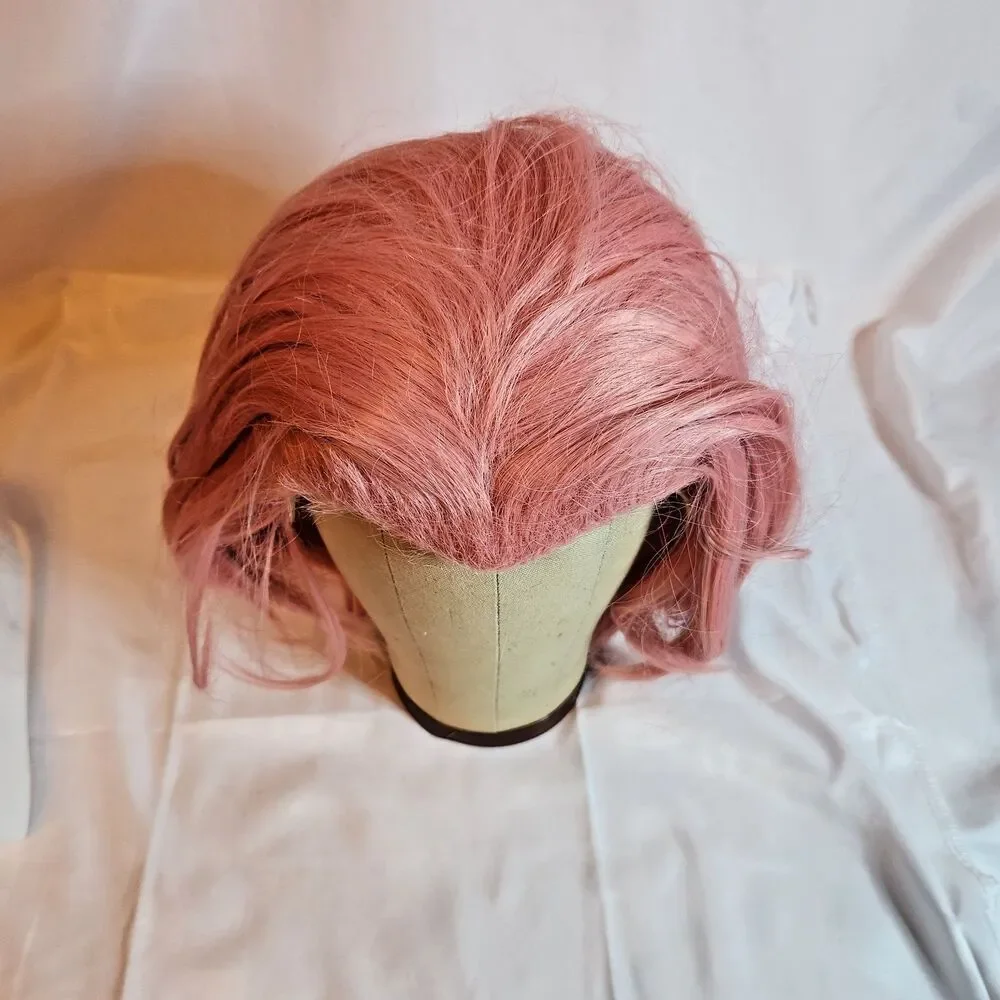 Pink Short Cosplay Wig Women Anime Costume Halloween Party Adult